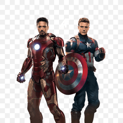 Free Avengers Ironman Captain America PNG Download