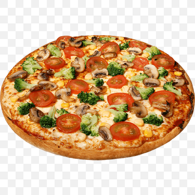 Free Large Pizza With Tomatoes PNG Download