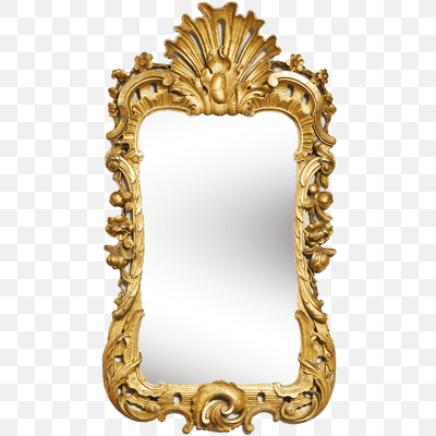 Free Mirror Gold Frame PNG Download