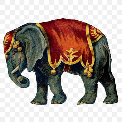 Victorian Vintage Circus Elephant