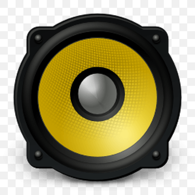 Yellow Loudspeaker